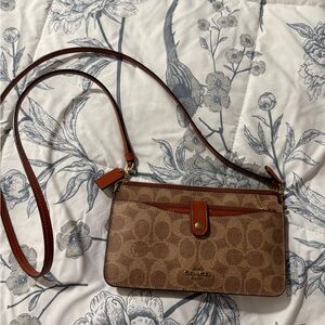 Coach Tan Signature Crossbody Bag